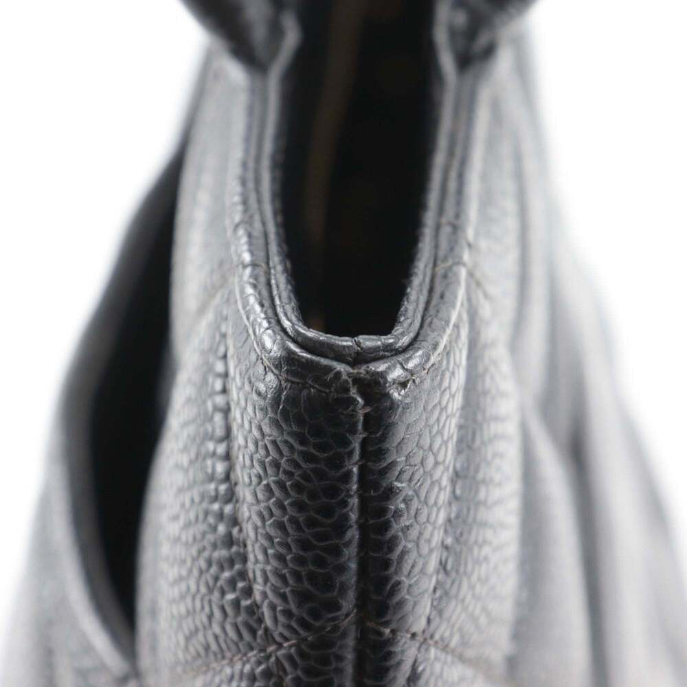 CHANEL Black Caviar Leather Logo Tote Bag - Picture 10 of 14
